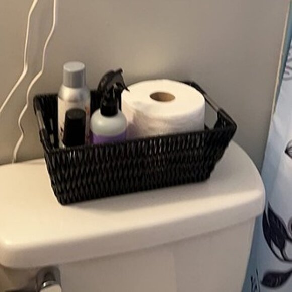 NEW Small Shelf Black Tote Basket - Picture 2 of 7